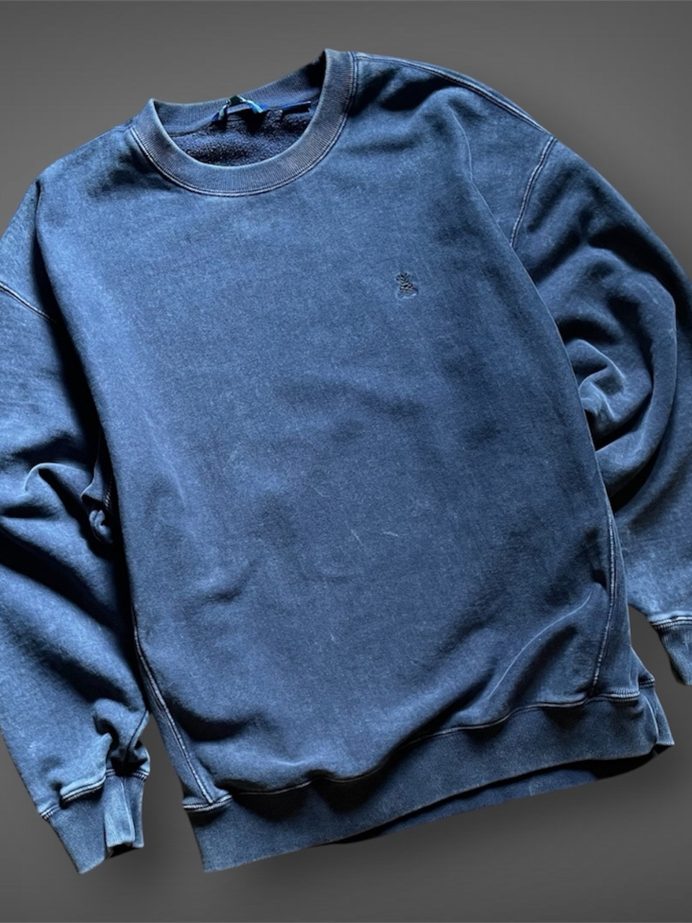 Chubbies Acid Wash Pullover Charcoal